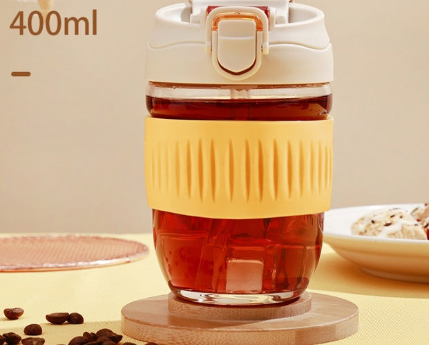 Glass Cup With Straws, Portable, Dual-use, Simple Dual-use Cups