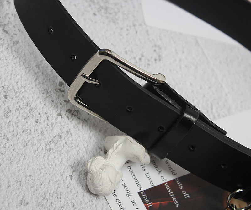 Original Mini Round  High Street Punk Style Irregular Chain Belt Bag
