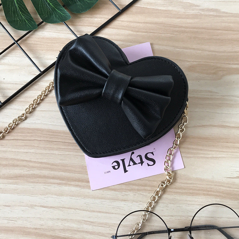 Cute one-shoulder diagonal bag girl love bow small bag