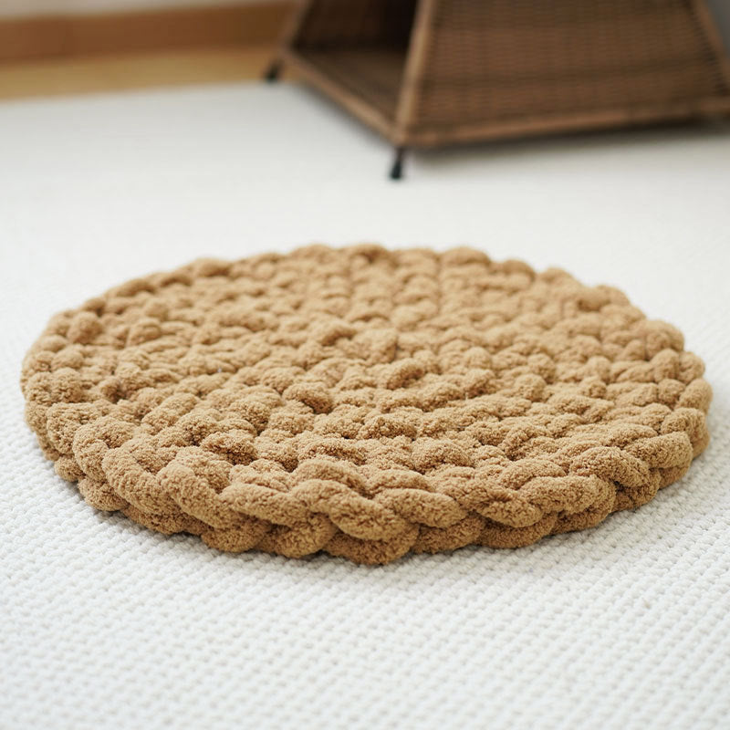 Hand-woven Thermal Knitting Pet Mat Dog And Cat Nest Mattress Wool Carpet