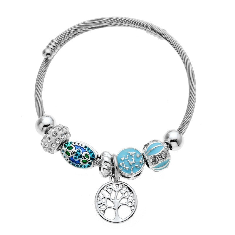 Stainless steel crystal  bracelet