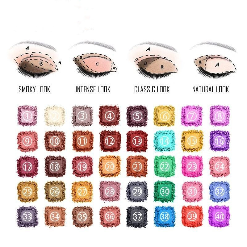 Shimmer Matte Multi-color Combination Makeup Eye Shadow