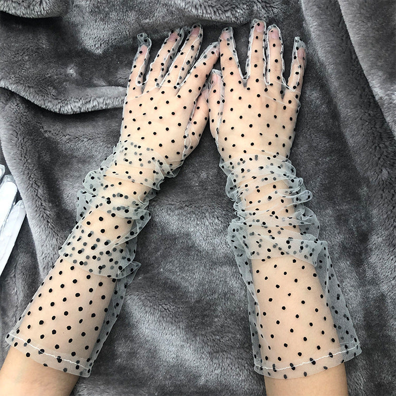 Split Finger Gloves Jacquard Neutral Sunscreen Single Color