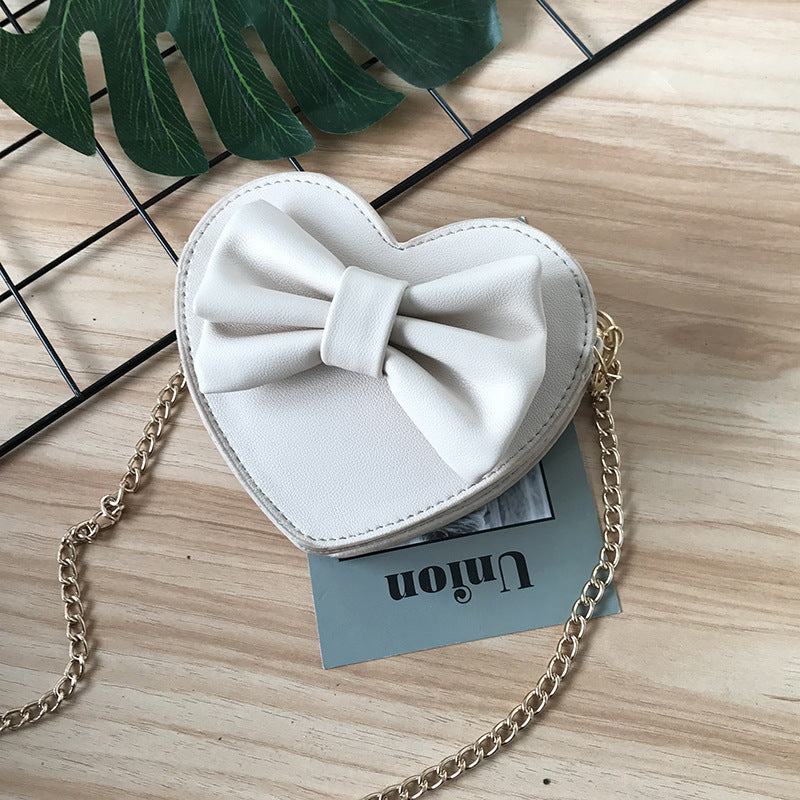 Cute one-shoulder diagonal bag girl love bow small bag