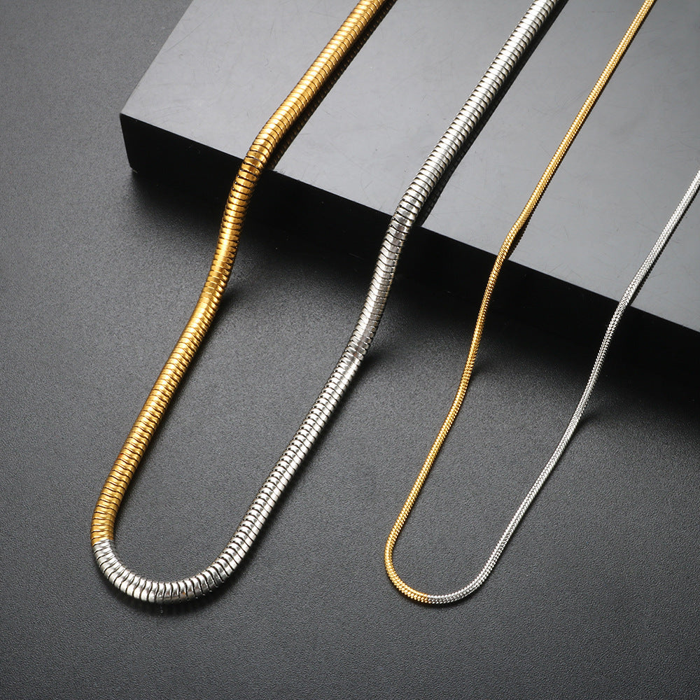 Hip-hop Fashion All-match Cold 3mm Golden Chain
