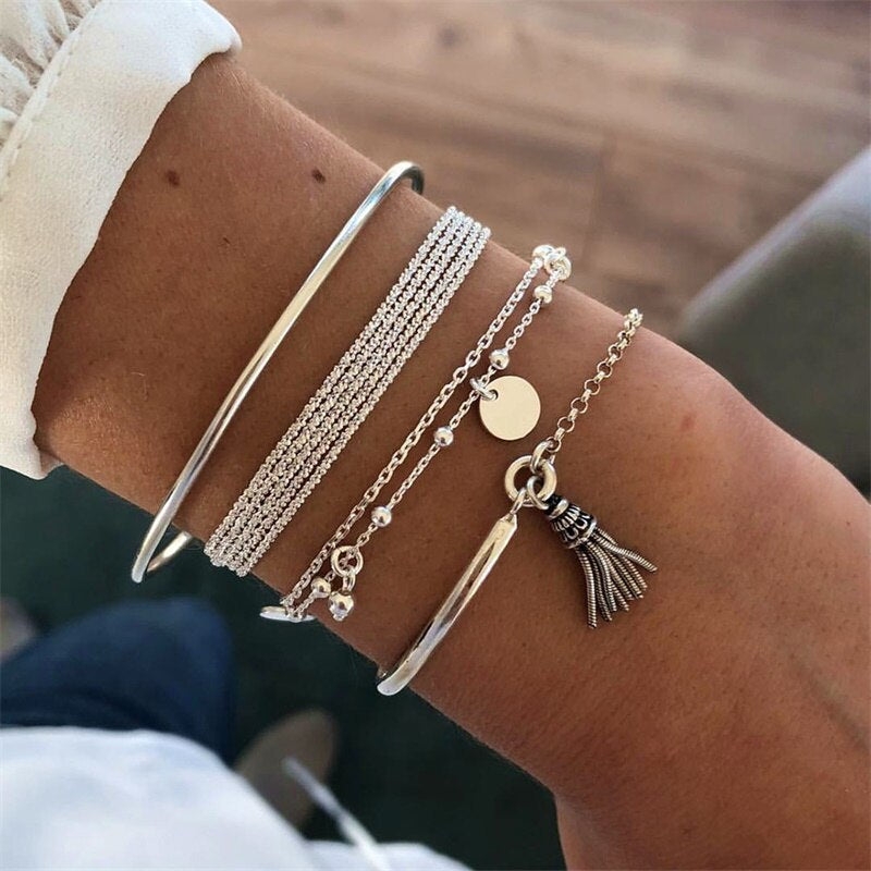 Bohemian Vintage Woven Multilayer Bracelet Set