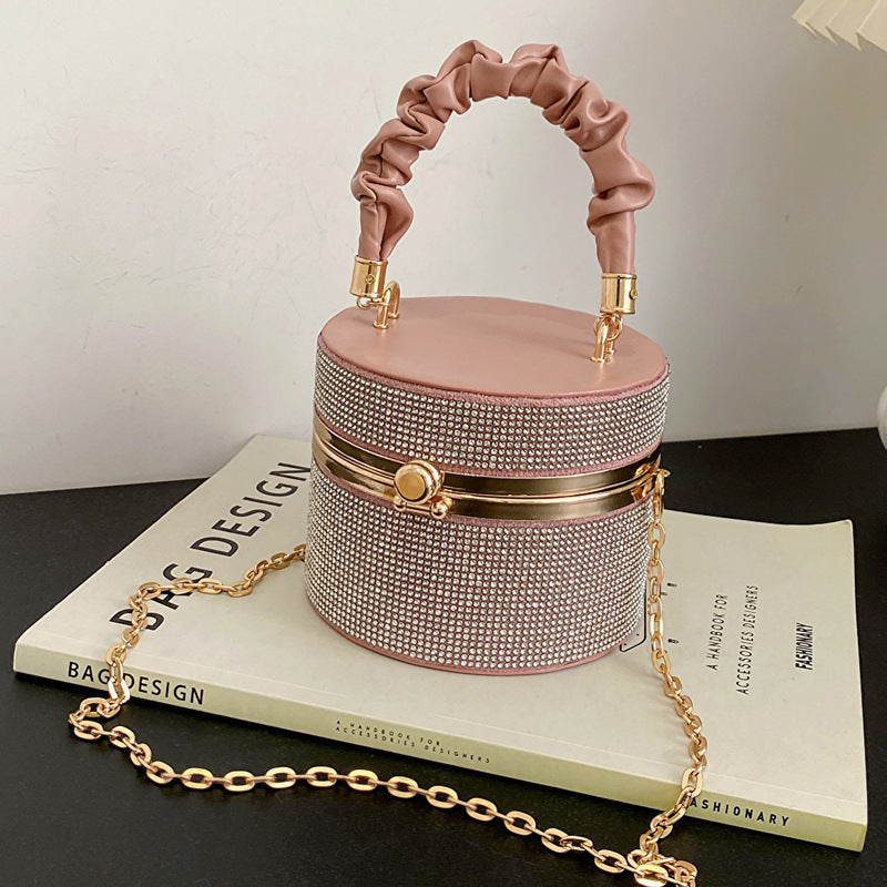 Women's Fashion All-matching Rhinestone Fashion Bucket Bag