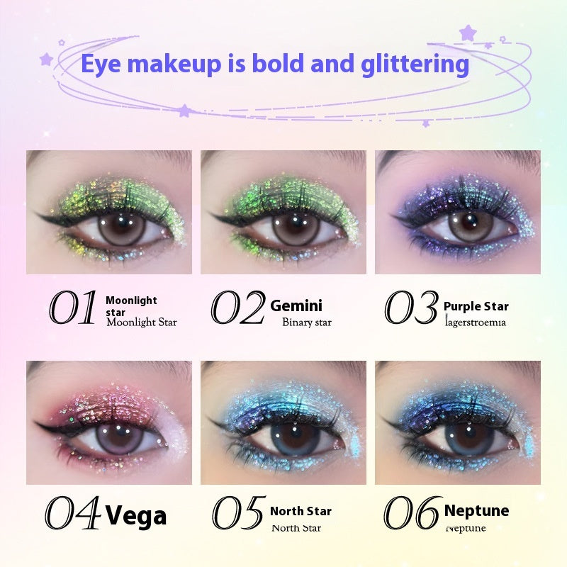 Chameleon Rhinestone Liquid Eye Shadow Multicolor Series Pearlescent Thin And Glittering Highlight