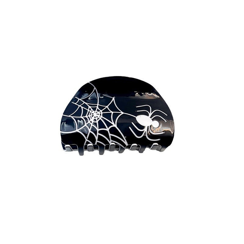 Halloween Grip Acrylic Spider Retro Updo Clip