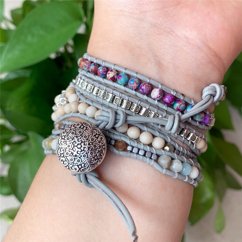 Natural Stone Multi-layer Winding Type Bracelet Strap