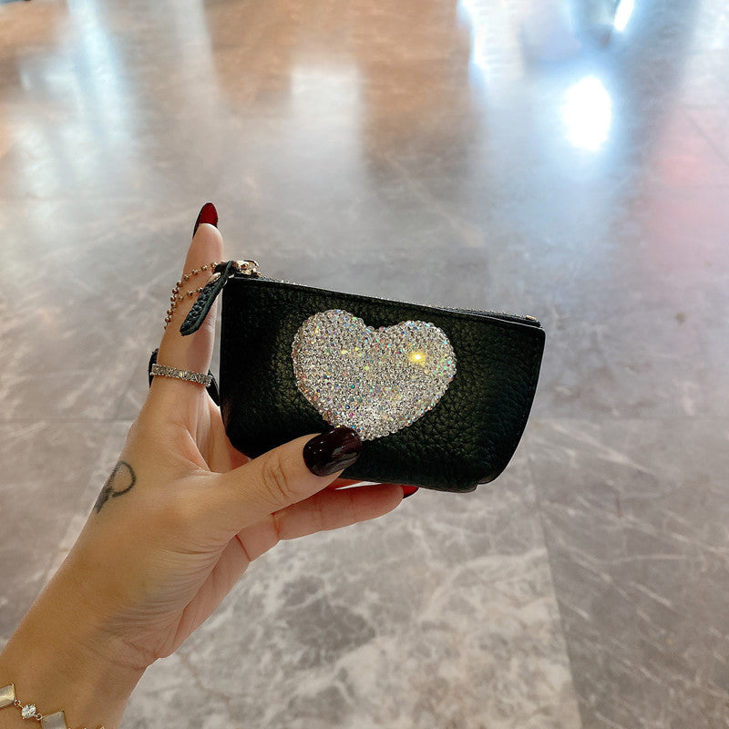 Love Mini Coin Purse Diamond Travel