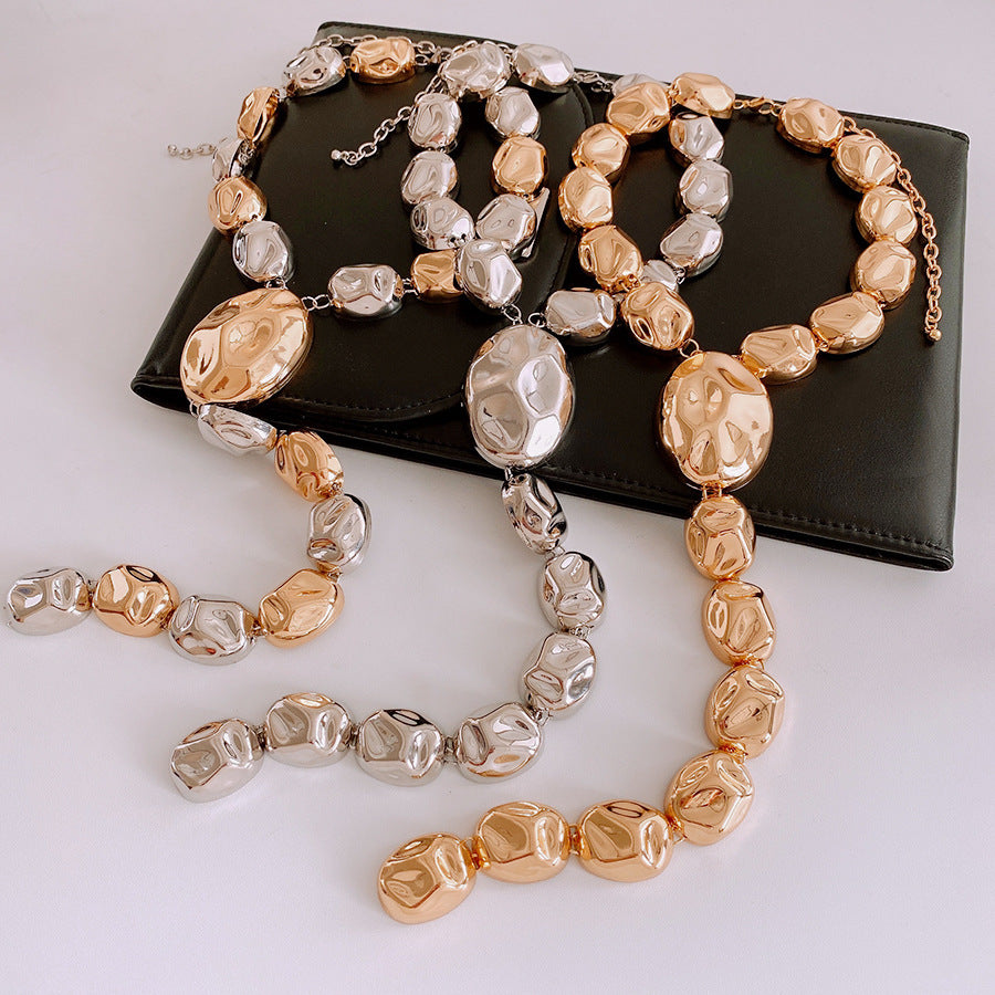 Pleated Necklace Personalized All-match Sweet Cool Style Clavicle Chain