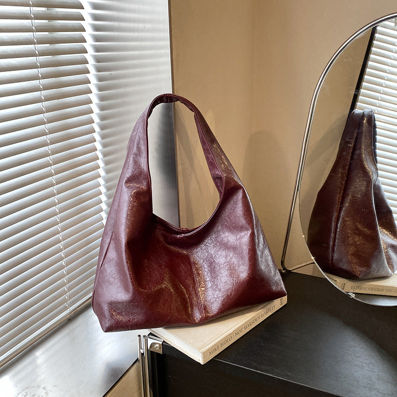 All-match Retro Tote Bag High-grade Large Capacity Underarm Women's Bag