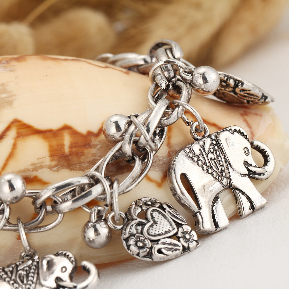 Vintage Carved Peach Heart Bracelet Jewelry