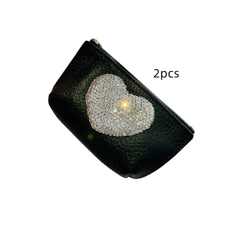 Love Mini Coin Purse Diamond Travel