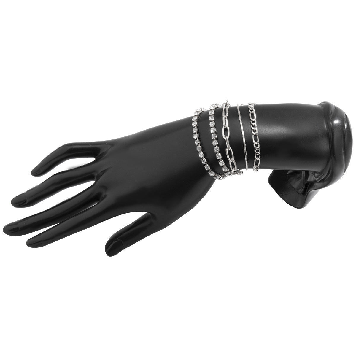 C-shaped Mixed Twist Chain O-chain Set Bracelet
