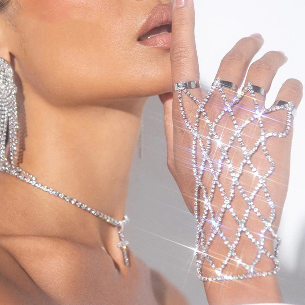 New Mesh Rhinestone Link Bracelet Simple Fashion Creativity