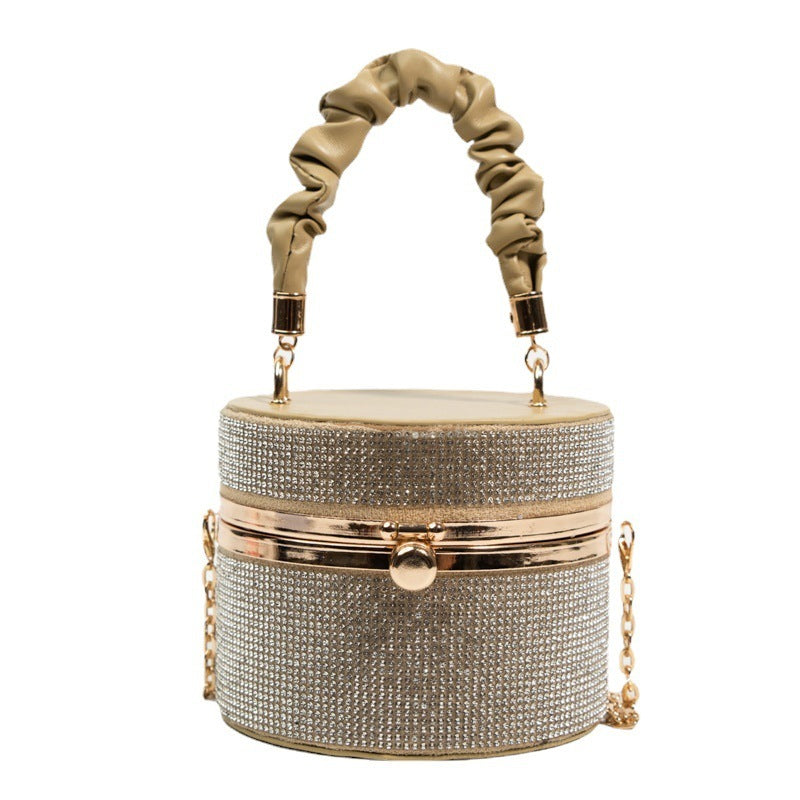 Women's Fashion All-matching Rhinestone Fashion Bucket Bag