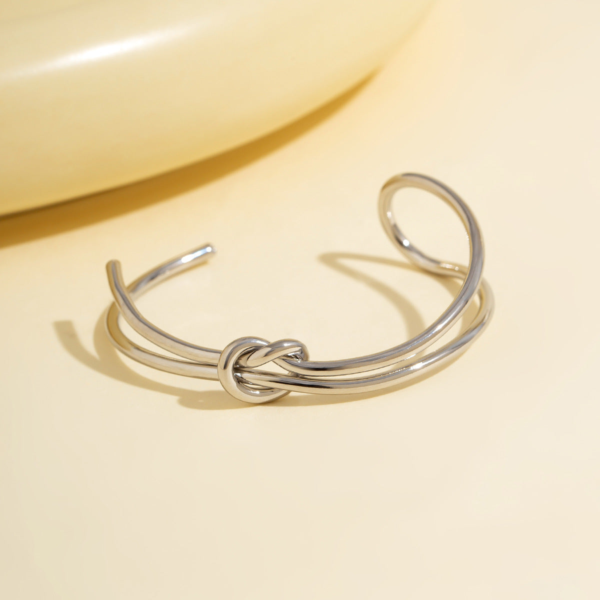 Design Double-layer Hollow Knot Open-ended Bracelet For Women Jewelry Wedding Pulseiras Lover Gift