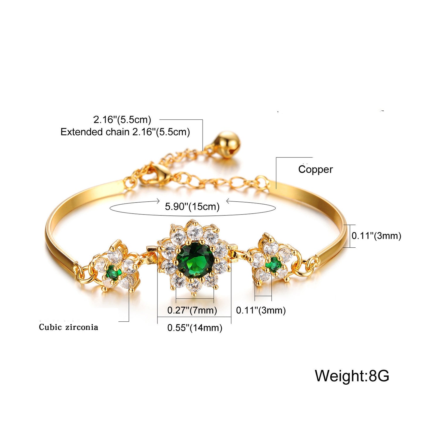 Shiny Zircon Bride And Ladies Bracelet