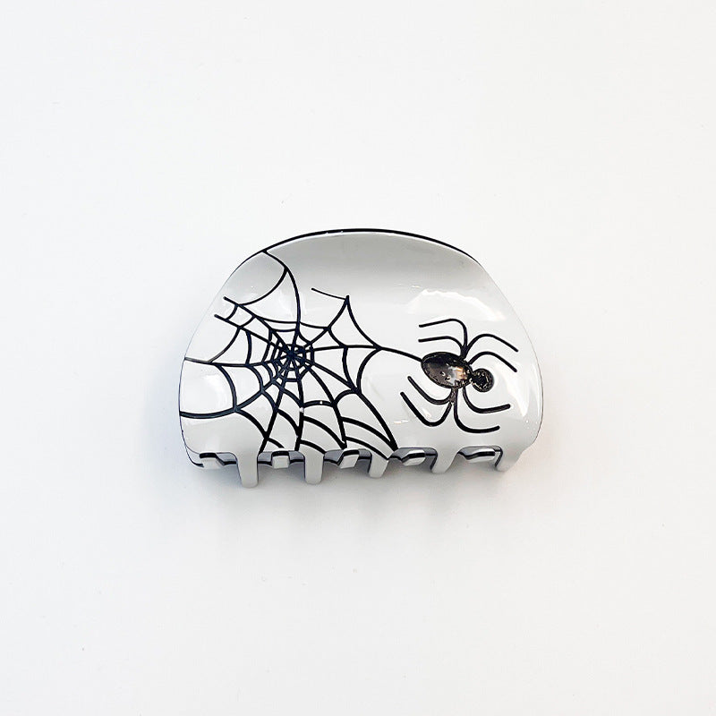 Halloween Grip Acrylic Spider Retro Updo Clip