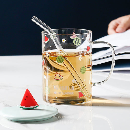 Glass Straw Portable Clear Water Cup