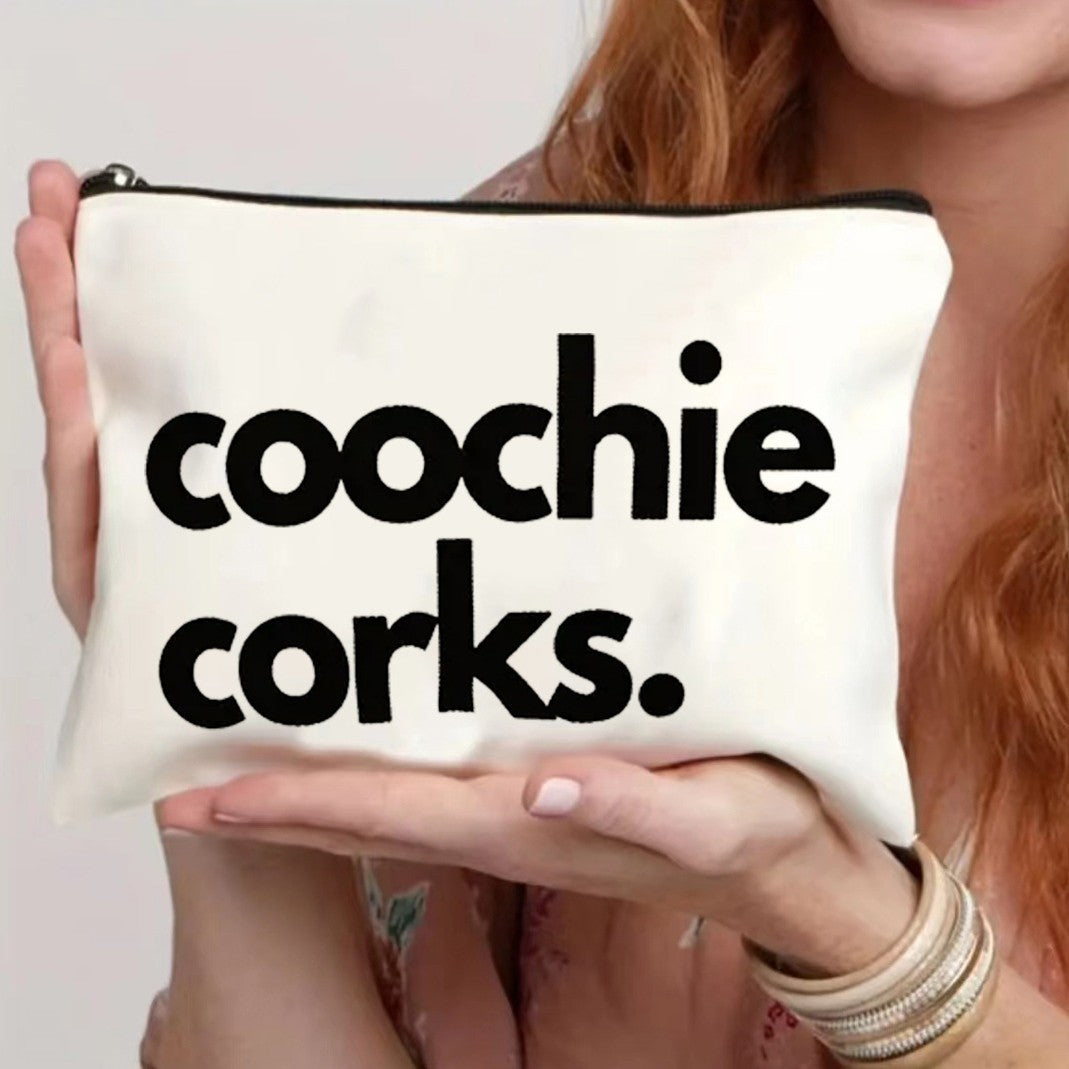 Canvas Zipper Polyester Cosmetics Bag