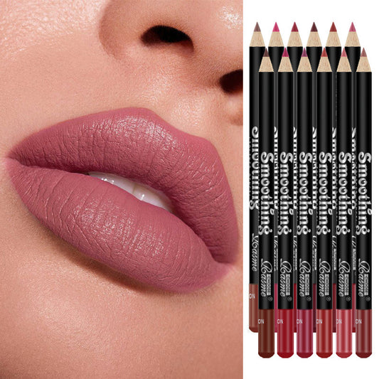 Waterproof And Durable 12-color Nude Hook Line Lipstick Pen