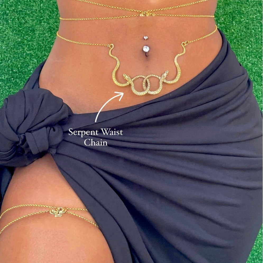 Sexy Waist Chain Double Snake Body Chains