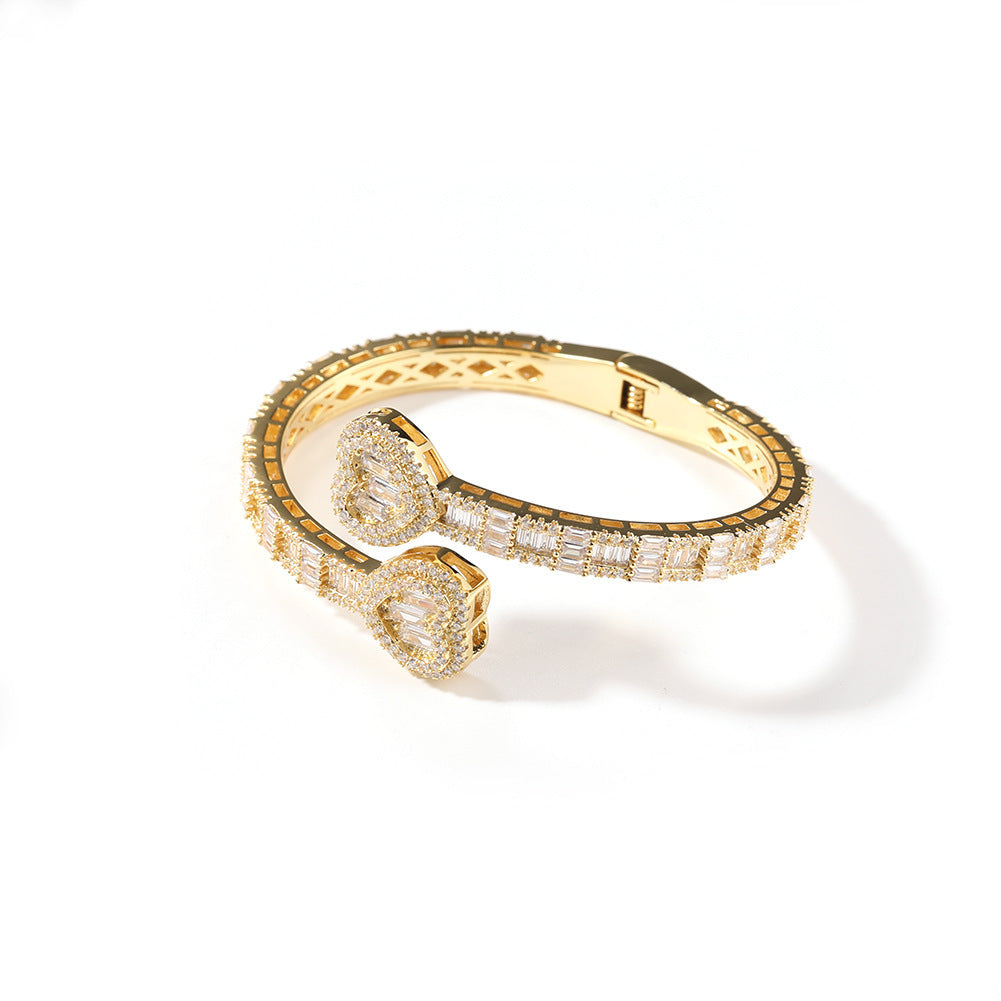Love Spring Buckle Bracelet Geometric Diamond