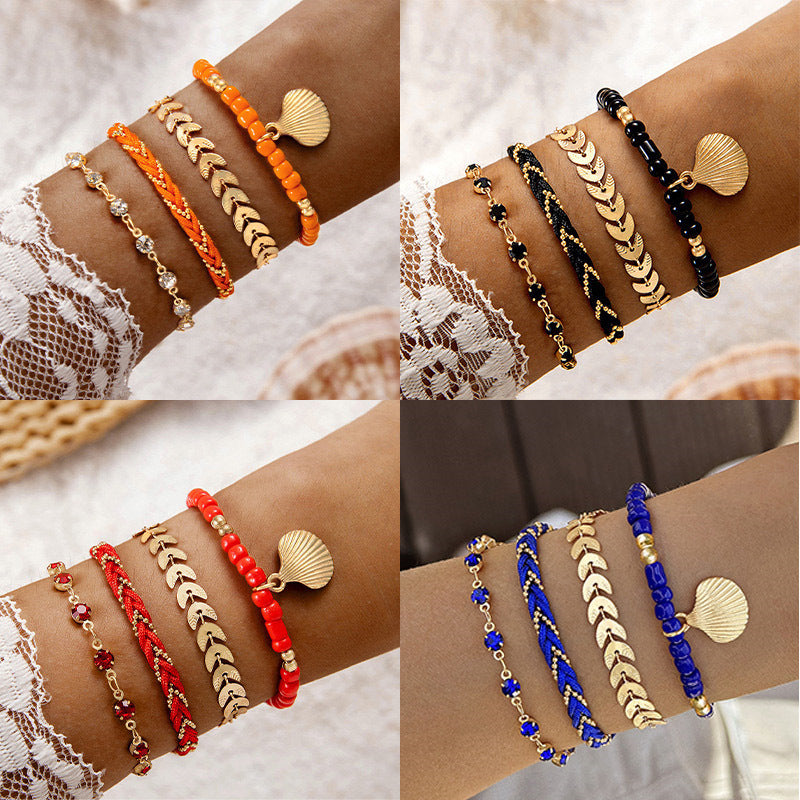 Bohemian Ocean Wind Starfish Shell Pearl Anklet