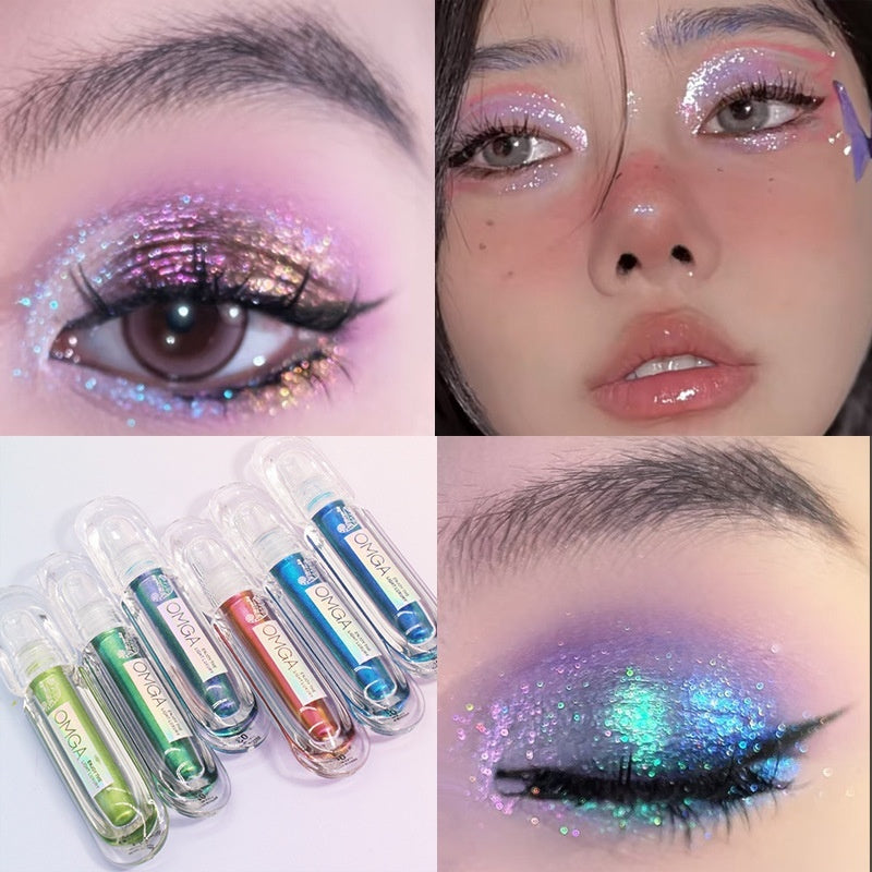 Chameleon Rhinestone Liquid Eye Shadow Multicolor Series Pearlescent Thin And Glittering Highlight