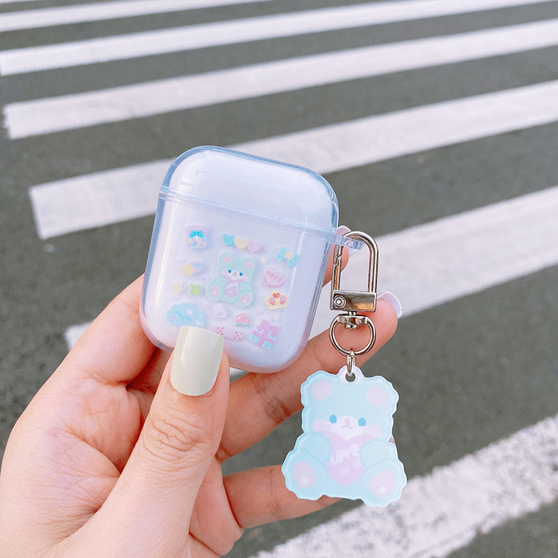 Compatible with Apple, Transparent Soft Silicone Bluetooth Earphone Shell