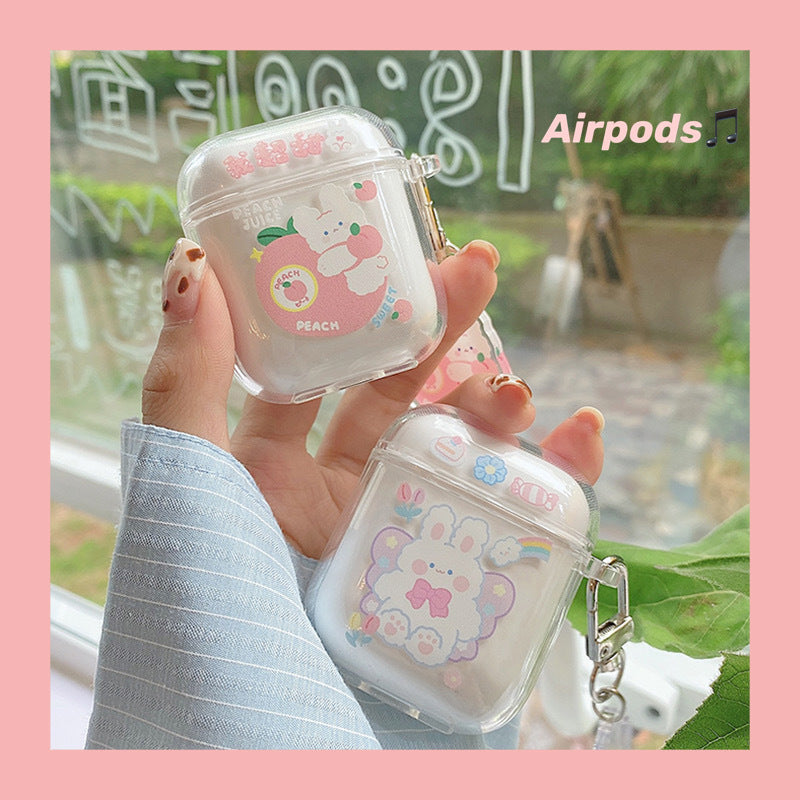 Compatible with Apple, Transparent Soft Silicone Bluetooth Earphone Shell