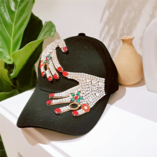 Gorgeous Ring Rhinestone Women's Fashion Hat