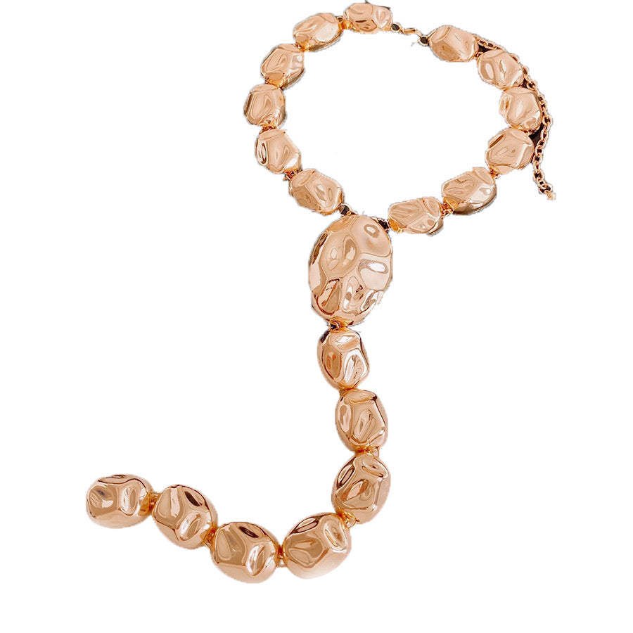 Pleated Necklace Personalized All-match Sweet Cool Style Clavicle Chain