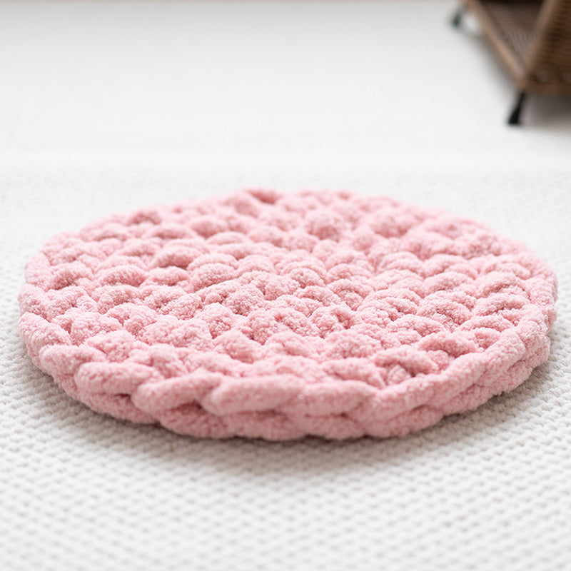 Hand-woven Thermal Knitting Pet Mat Dog And Cat Nest Mattress Wool Carpet
