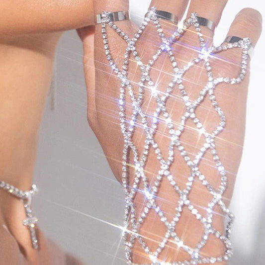 New Mesh Rhinestone Link Bracelet Simple Fashion Creativity