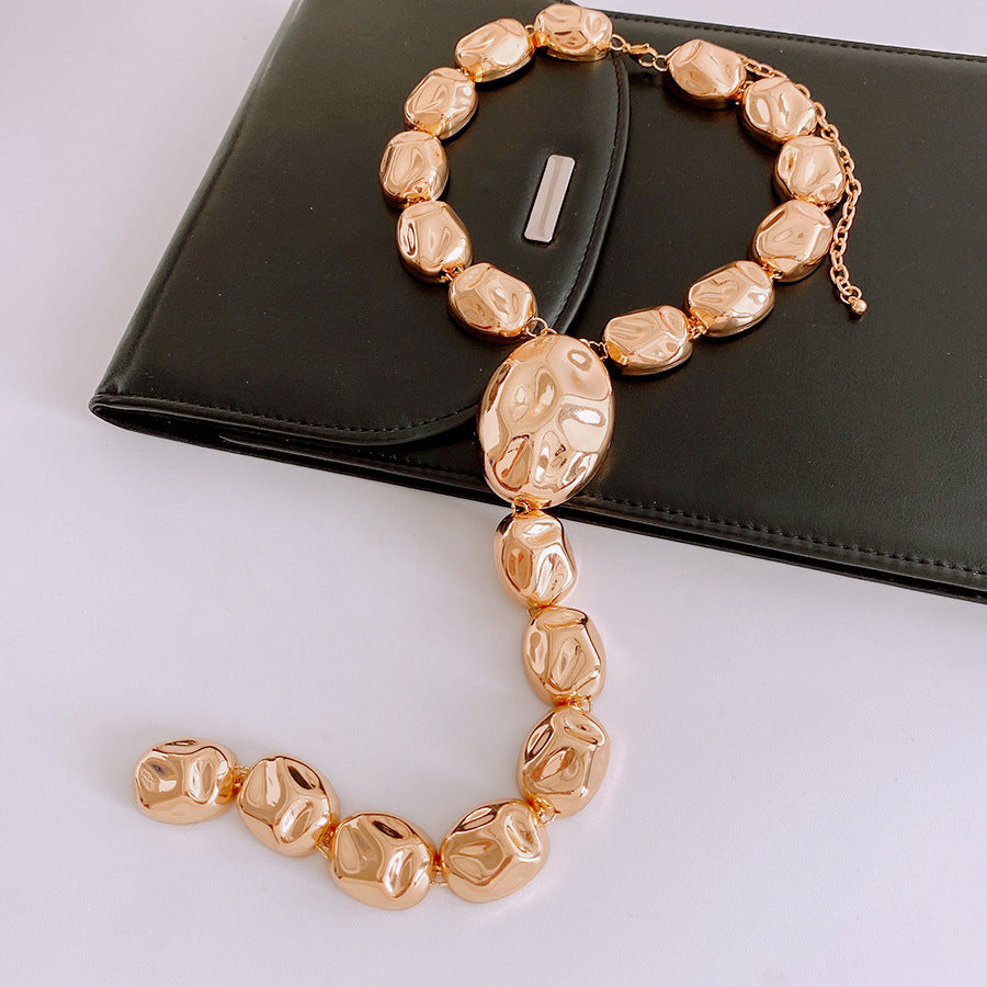 Pleated Necklace Personalized All-match Sweet Cool Style Clavicle Chain